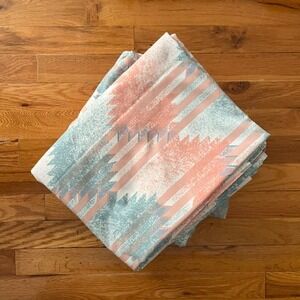 Vintage‎ Geometric Aztec Queen size Sheet set 1980's, JP Stevens